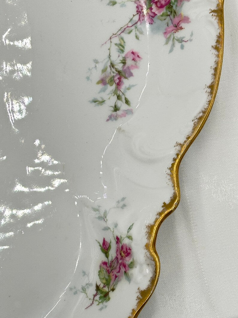 Plat De Service En Porcelaine De Limoges