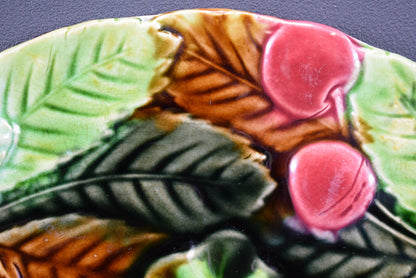 Cherry Orchies Majolica Plate