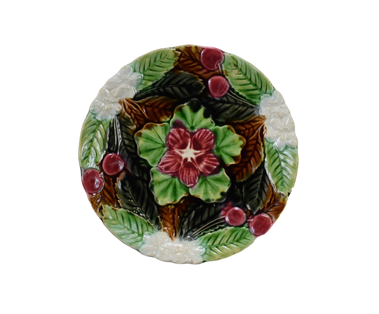 Cherry Orchies Majolica Plate