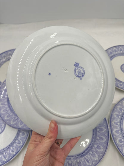 Bates Elliot & Co Grecian Set of 8 Dinner Plates