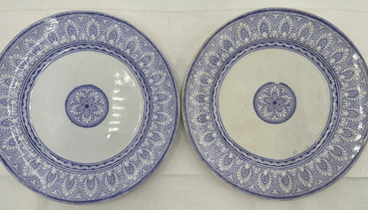 Bates Elliot & Co Grecian Set of 8 Dinner Plates