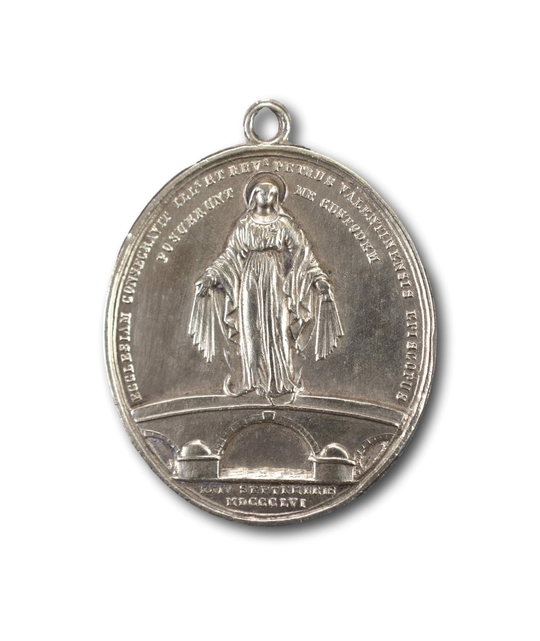 Rare Mary Medal 19thC Monastery of Aquabella Aiguebelle