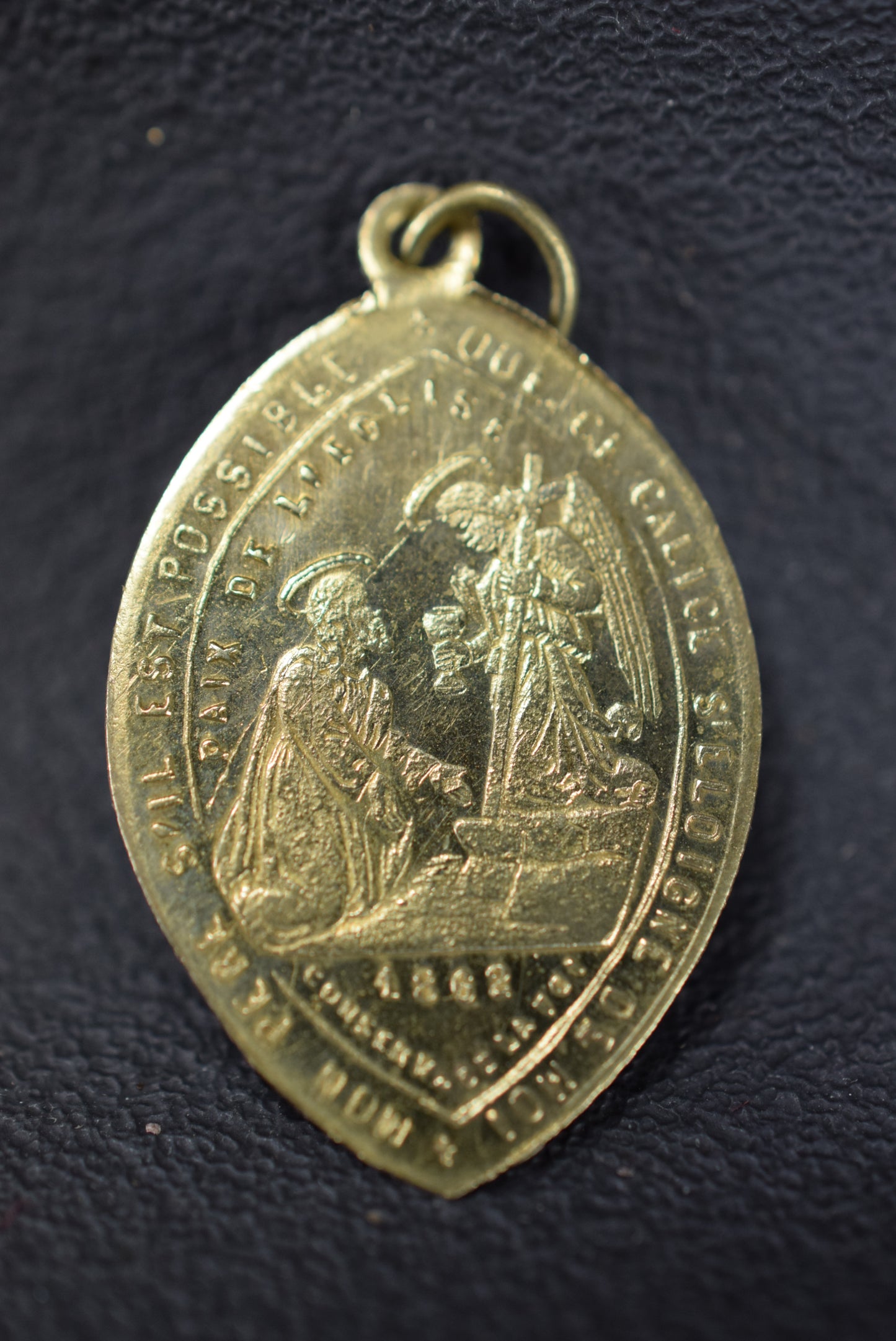 Rare 19th Century Medal Faith End of Scourge Mater Dolorosa