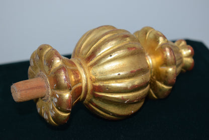 Gilded Wood Stair Finial