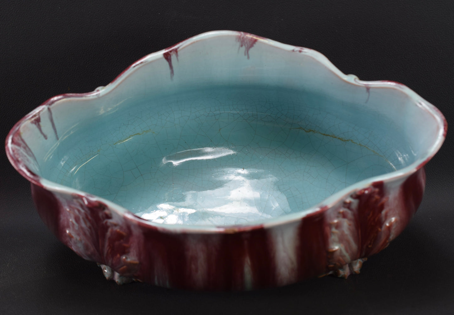 Jardinière en poterie émaillée