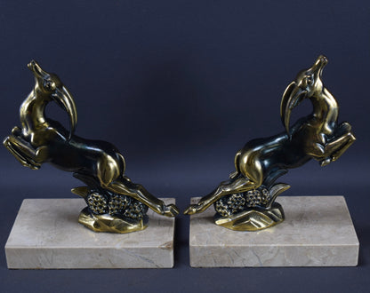 Serre-livres Antilope Art Déco