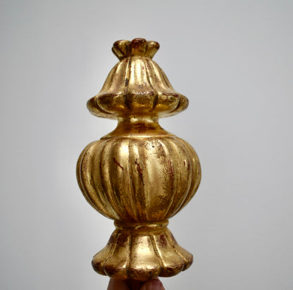 Gilded Wood Stair Finial