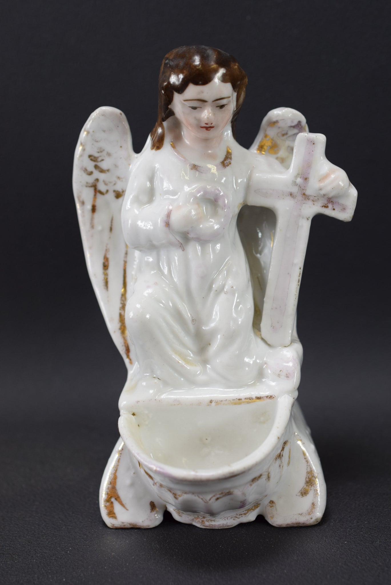 Porcelain Angel Holy Water Font
