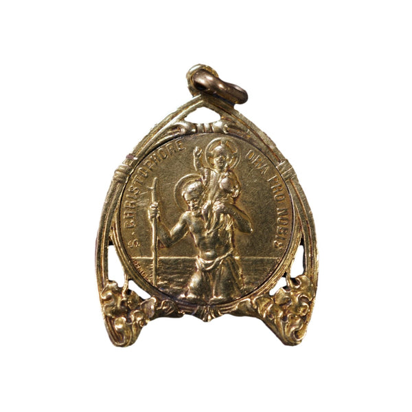 Saint Christopher Goldfilled Medal Pendant by Penin