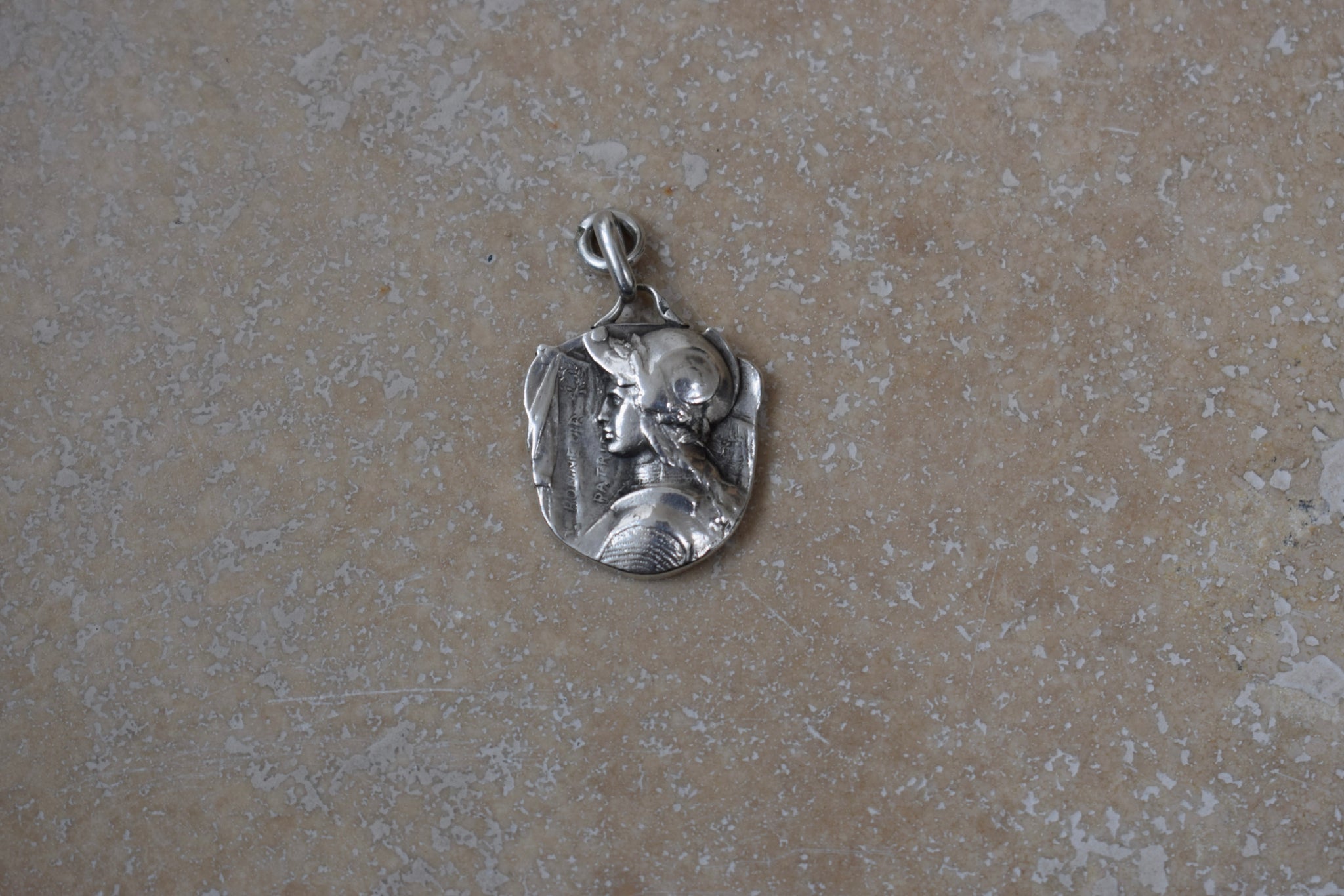 Saint Joan of Arc Pendant Sterling Silver Medal France