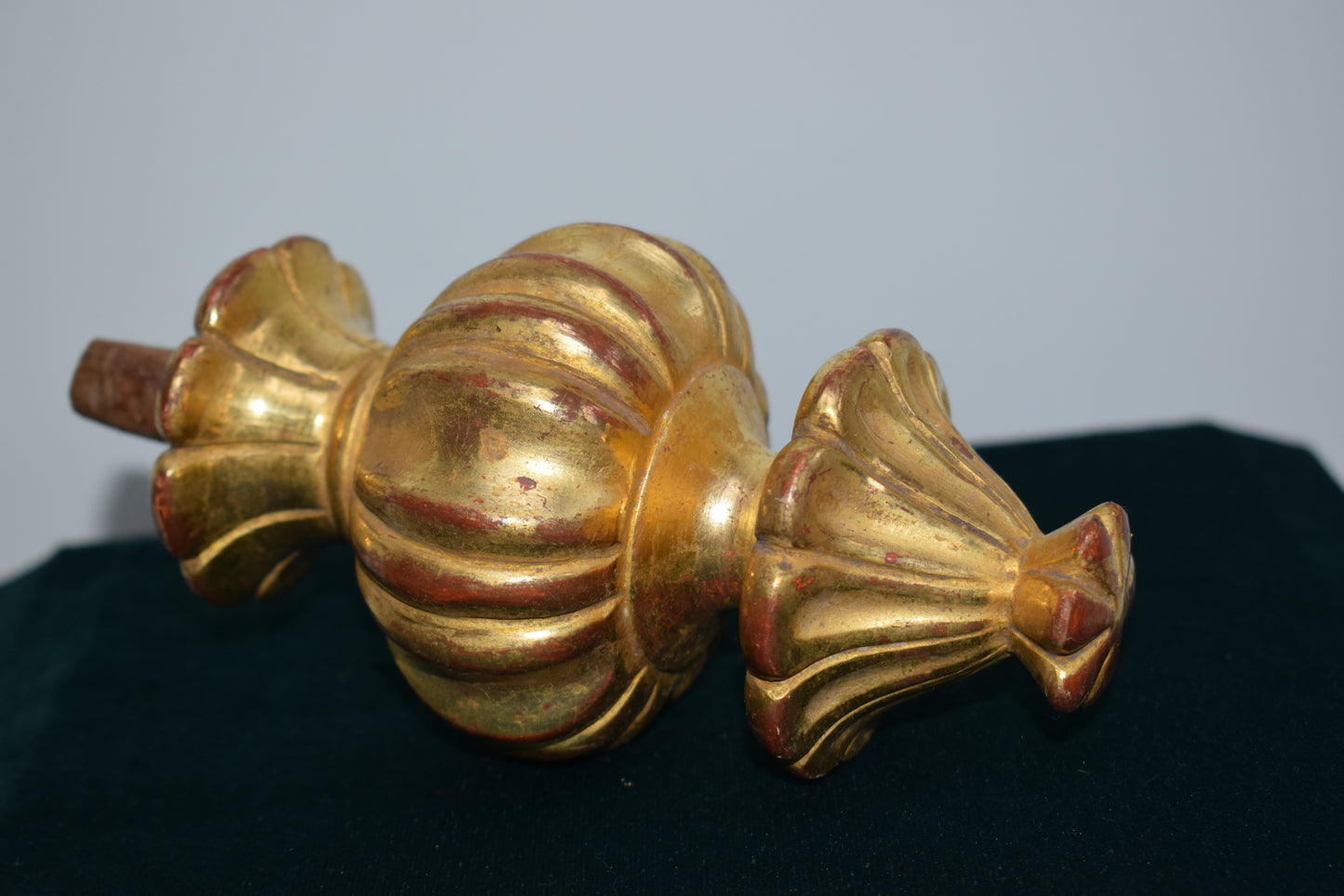 Gilt Wood Stair Finial