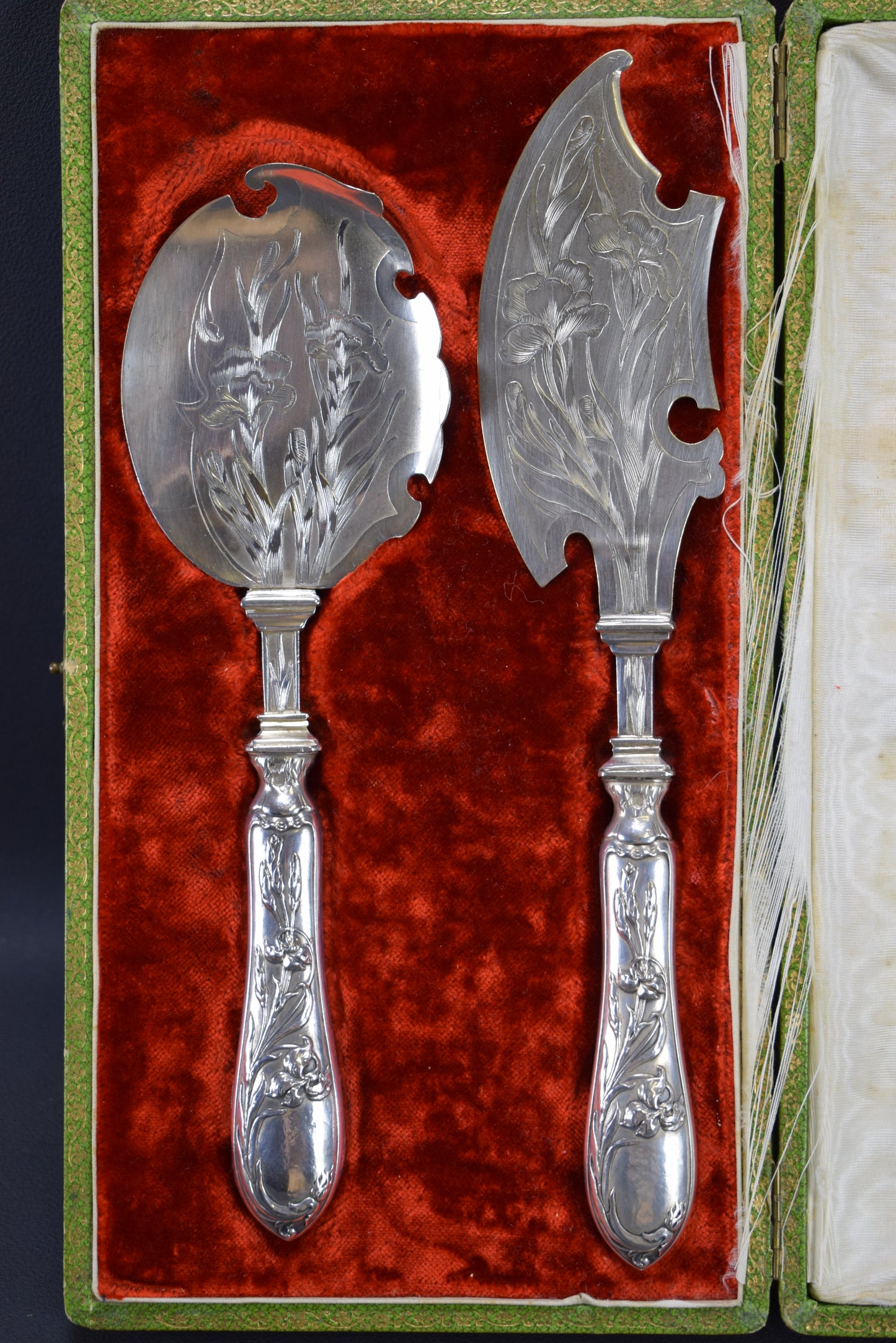 Art Nouveau Silver Dessert Set