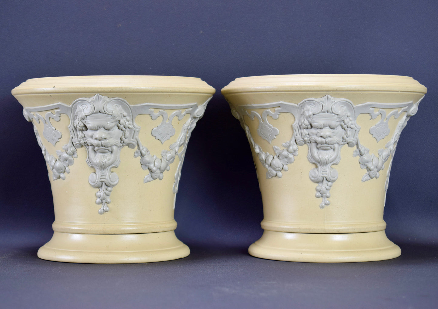 Cache Pots Sarreguemines Jaspe Ware