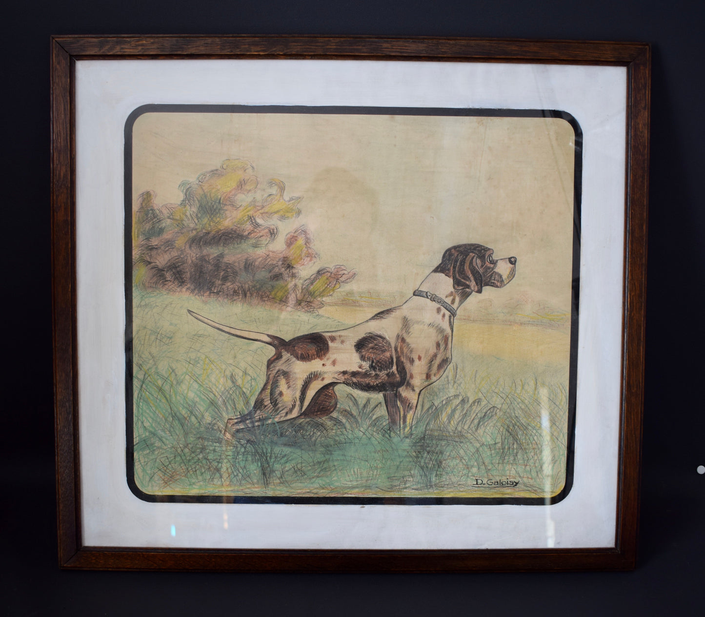 Hunting Dog Portrait Pastel