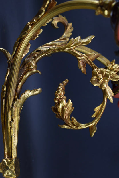 Grande applique murale jumelle en bronze