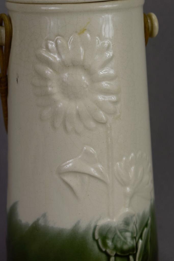 Majolica Milk Urn - Charmantiques