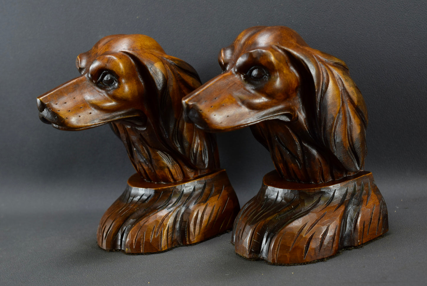 Wood Dog Bookends
