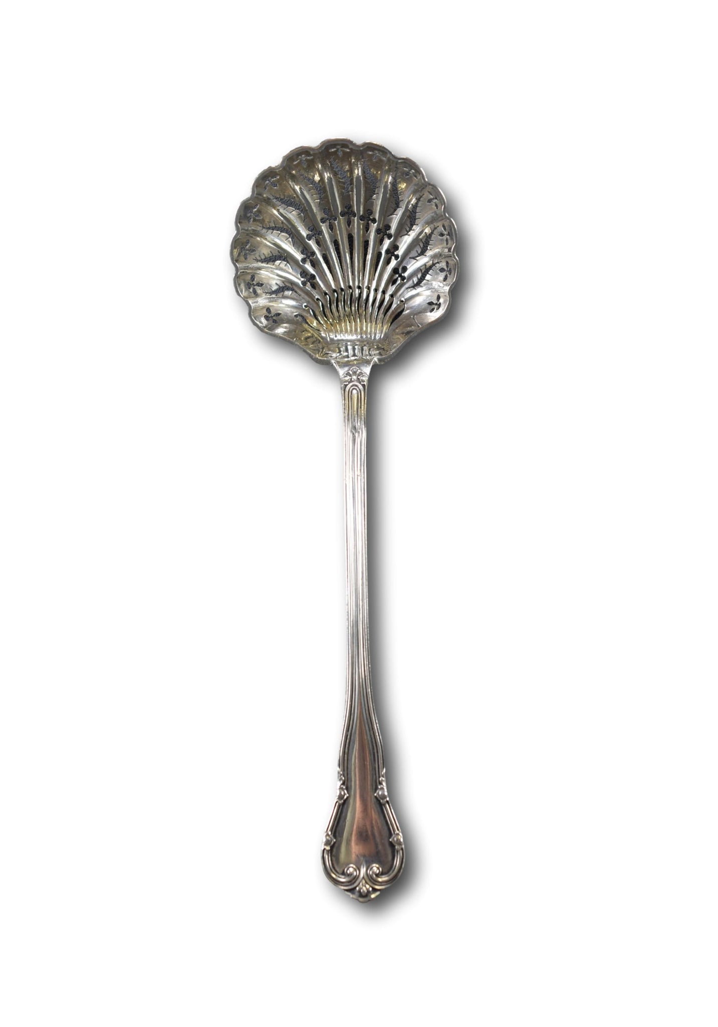French Antique Sterling Silver Sugar Sifter Spoon