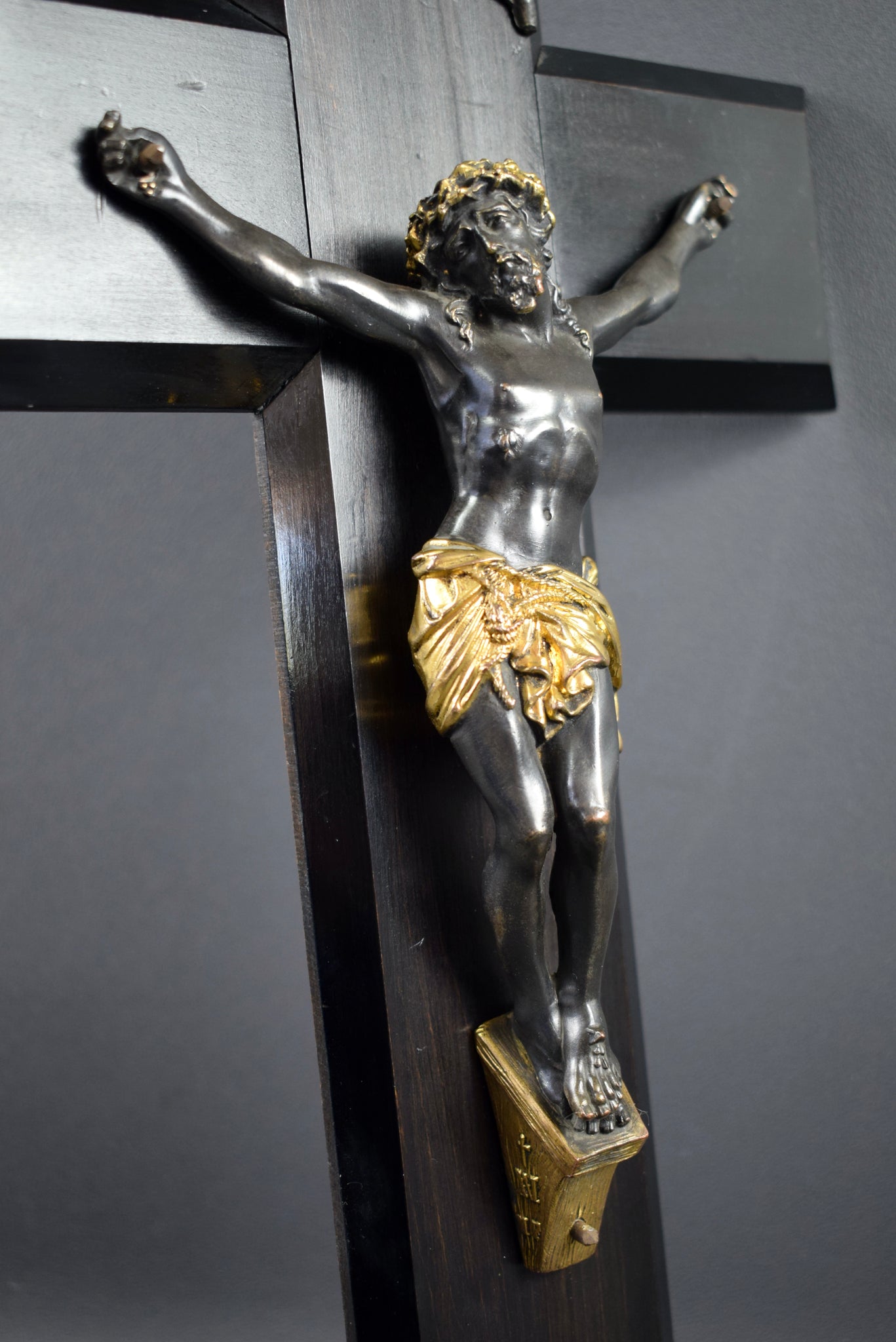 Carved Wood Wall Cross Crucifix