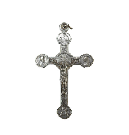 Vintage Italian Pectoral Cross Crucifix Angel Communion
