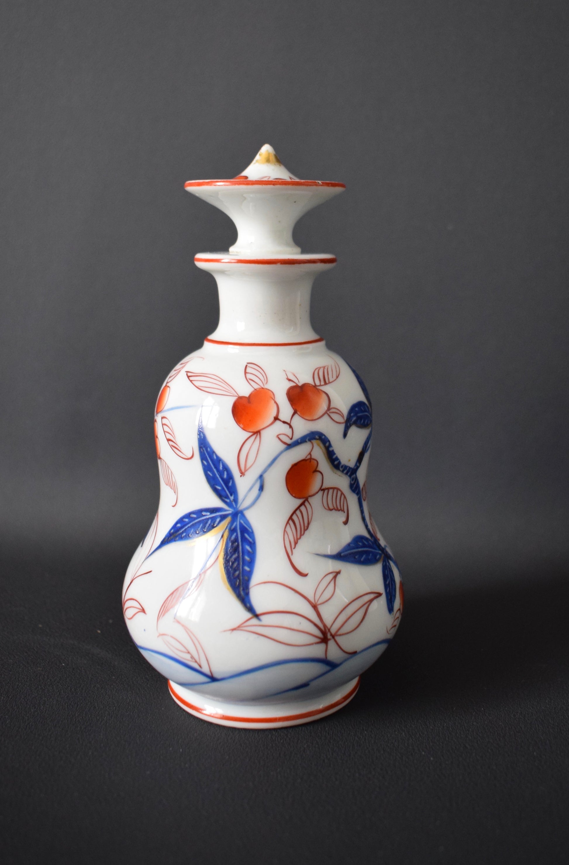 Antique French Bayeux Porcelain Perfume Bottle Langlois Period
