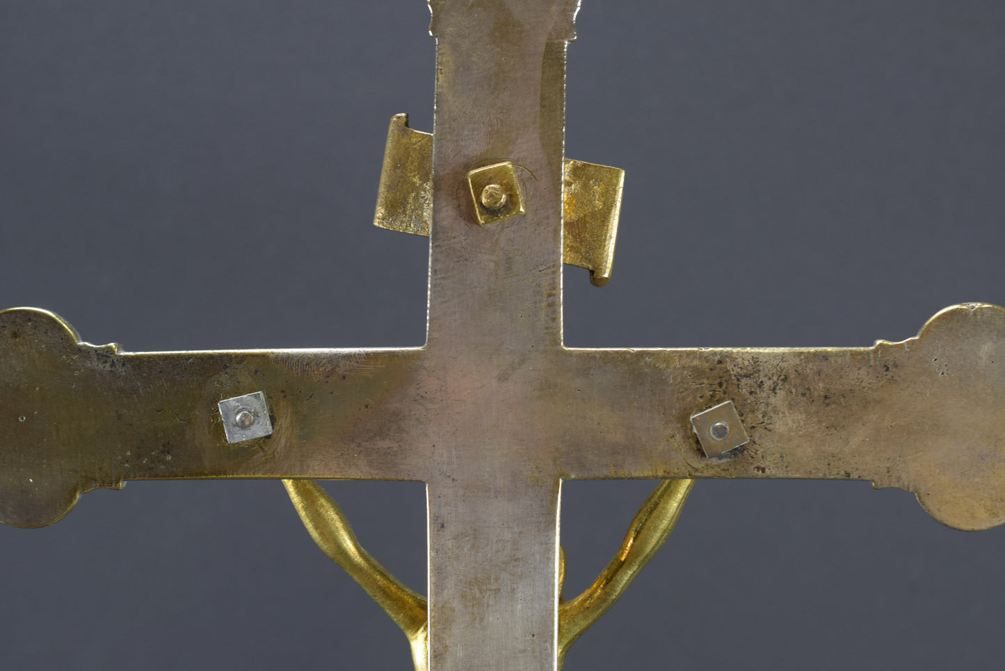 Silver Bronze Altar Crucifix