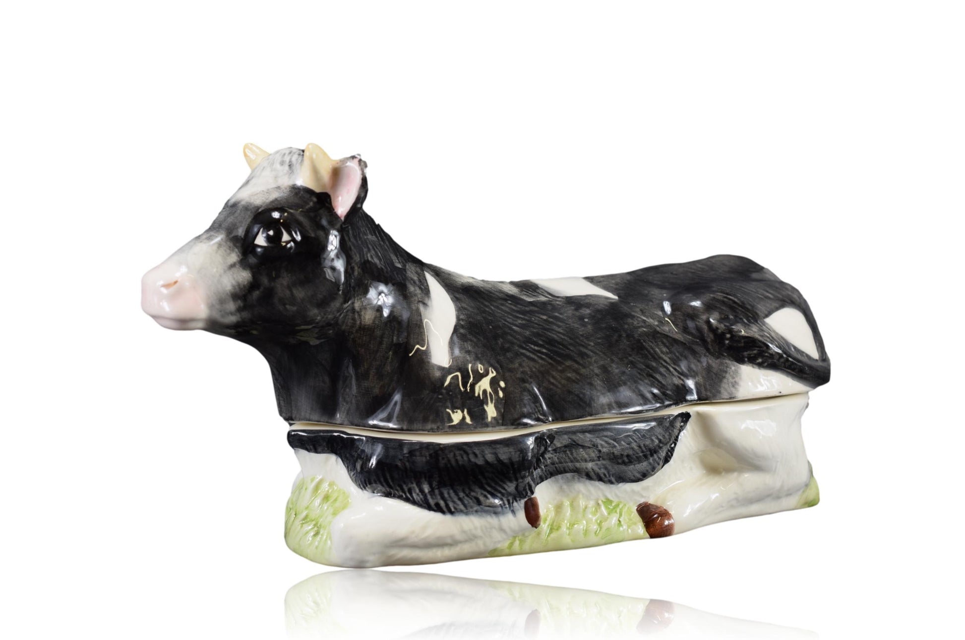 Black and White Cow Terrine Box by Michel Caugant