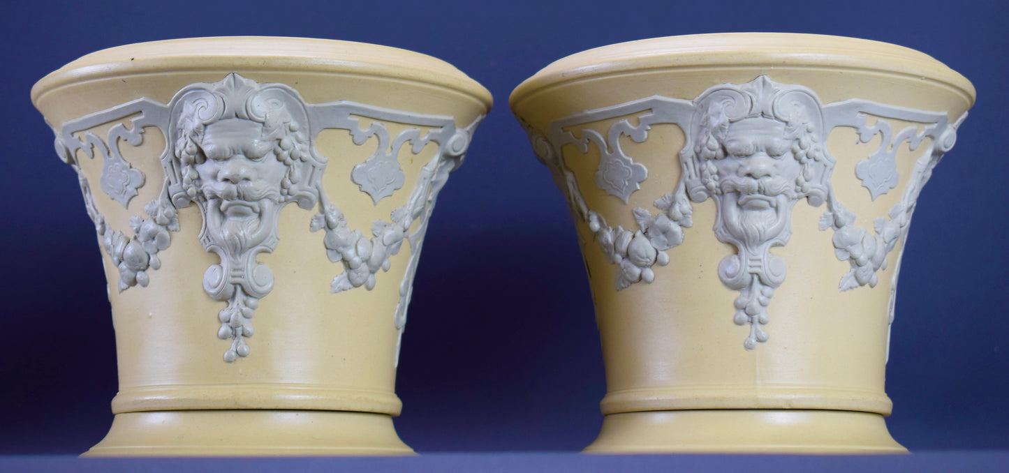 Cache Pots Sarreguemines Jaspe Ware