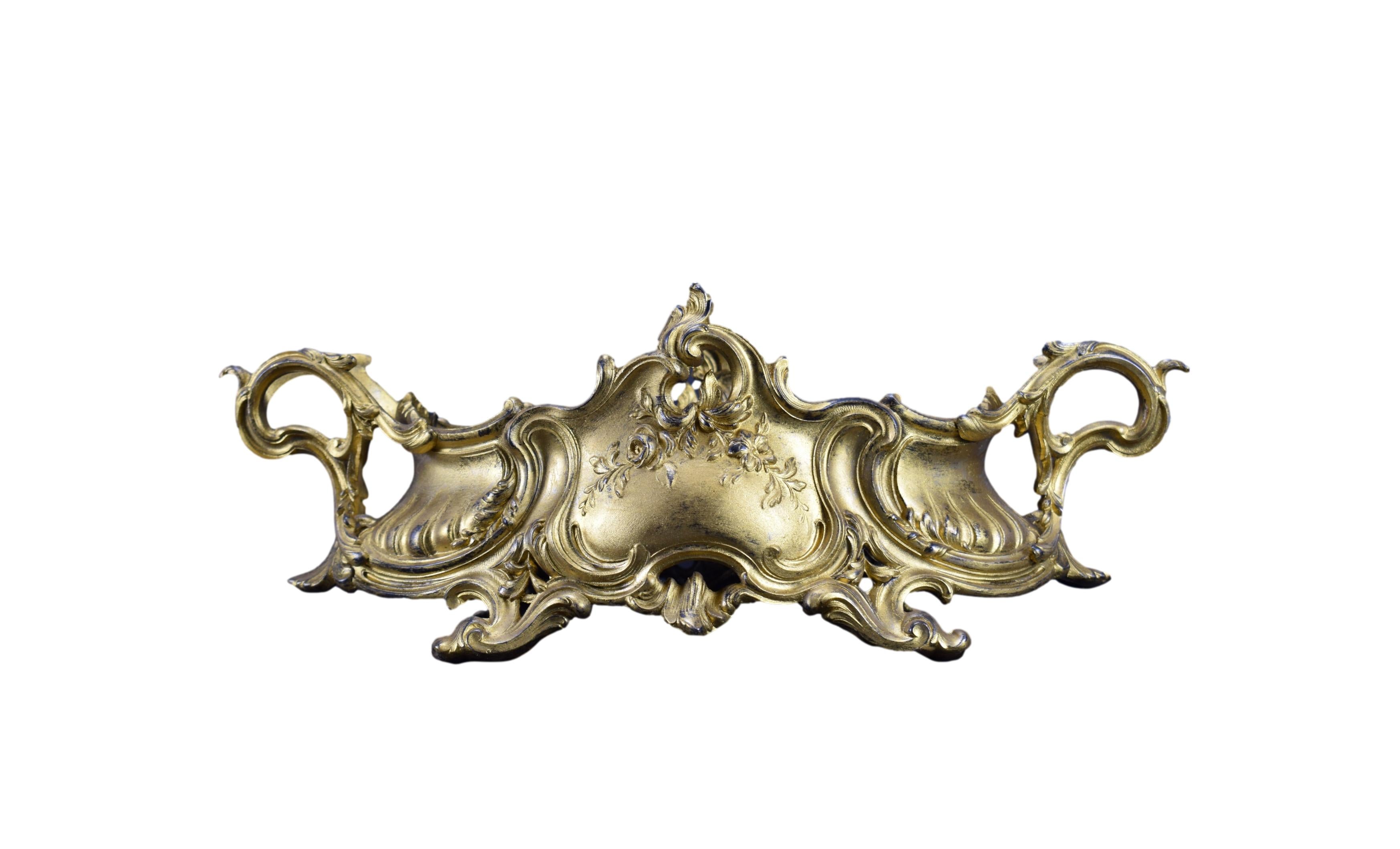 Metallic Rococo Vine Jardiniere Vintage Gilt Metal Rococo Centerpiece – Charmantiques