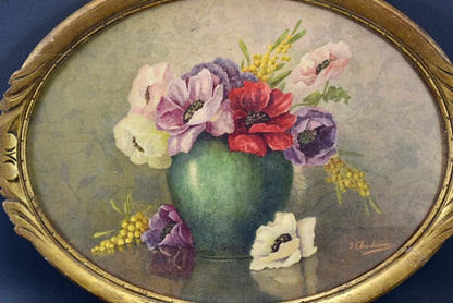 Art Deco Carved Gilt Wood Painting Frame Still Life