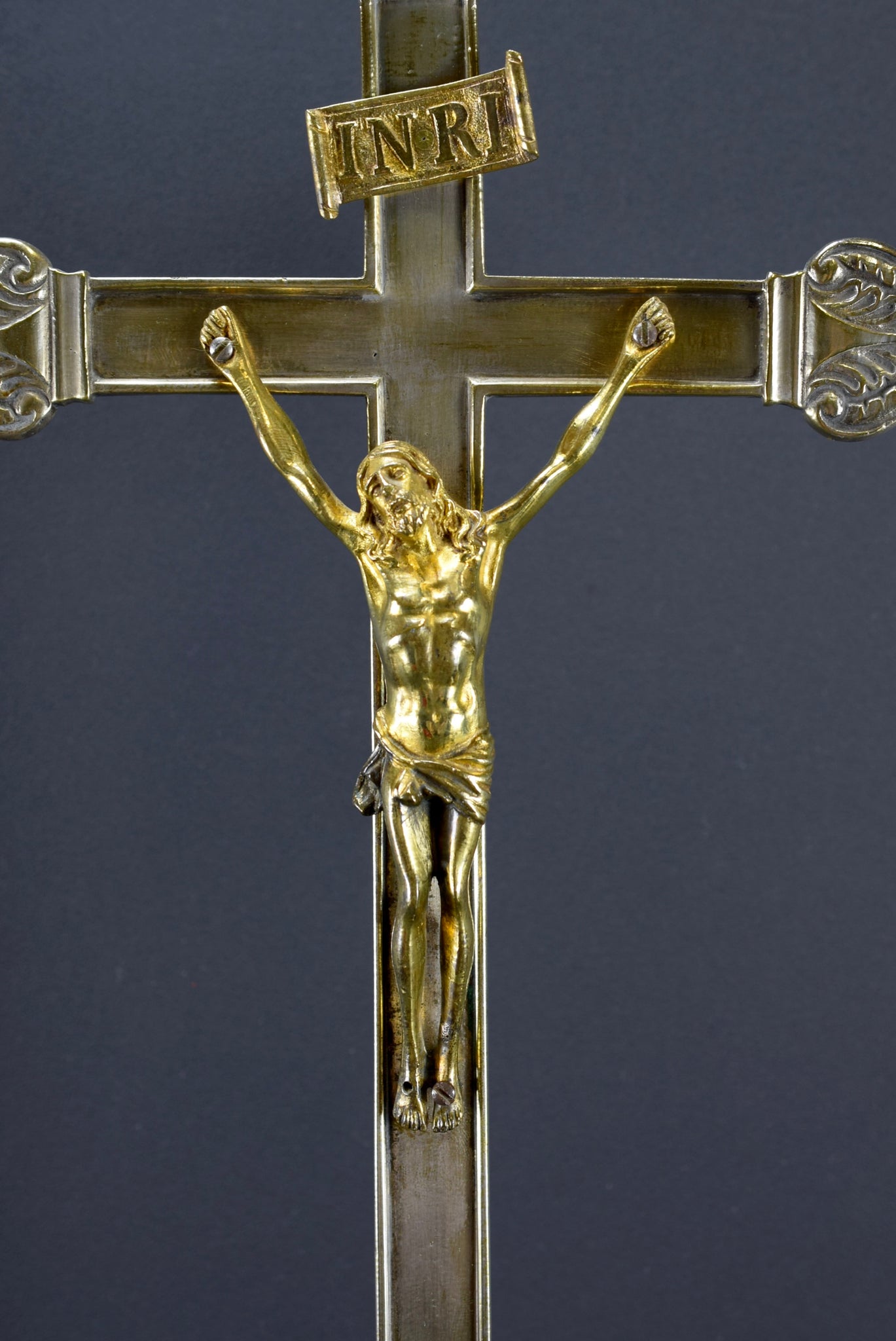 Silver Bronze Altar Crucifix
