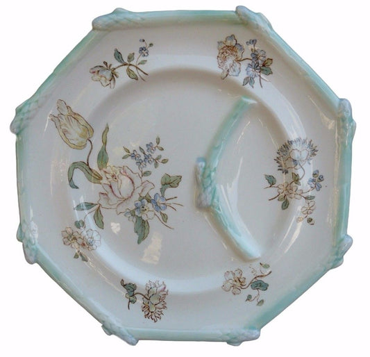 Longchamp Majolica Asparagus Plate - Charmantiques