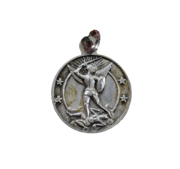 Vintage Saint Michael The Archangel Medal Pendant