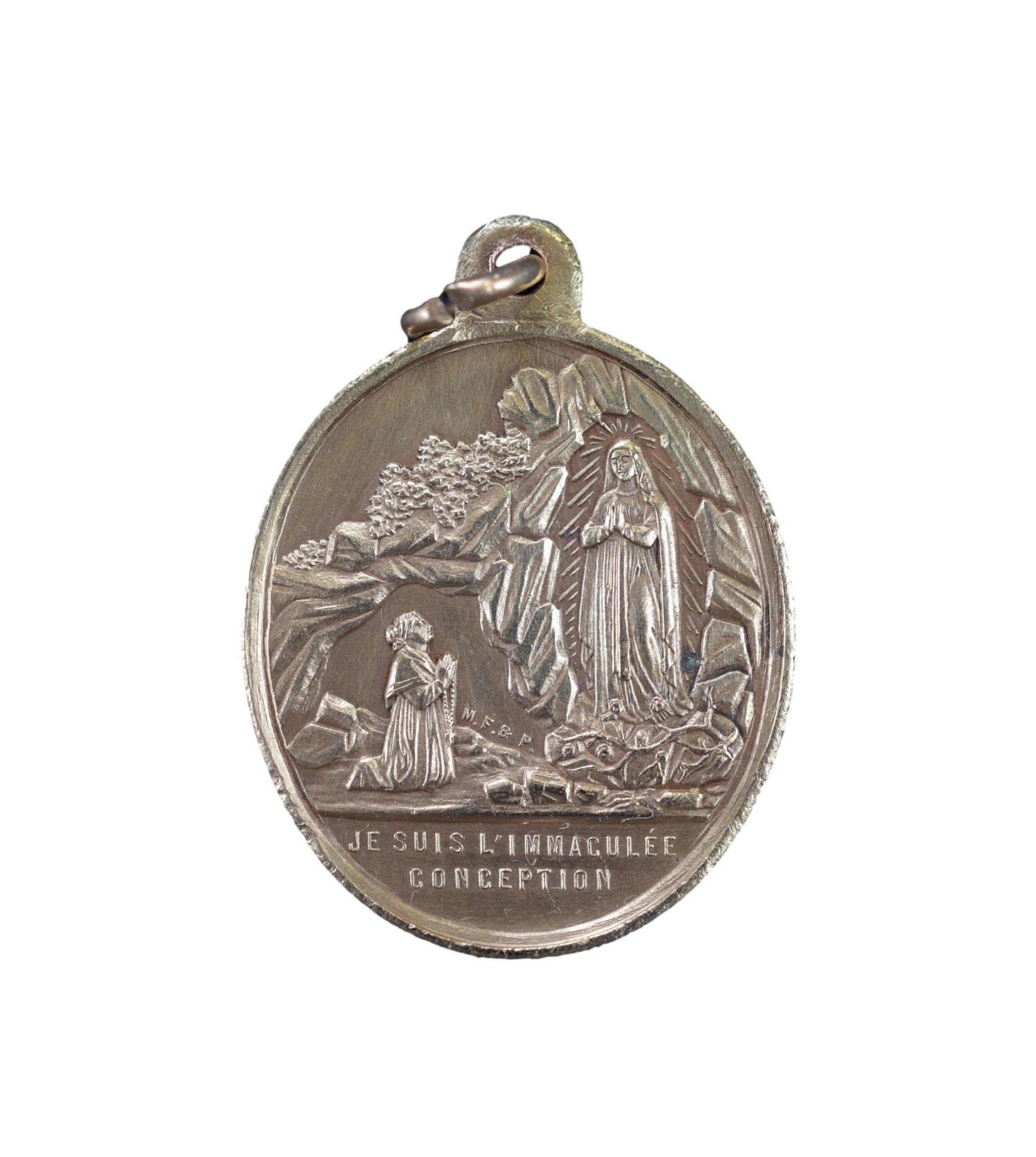 19thC Lourdes Sanctuary Medal Lavée Immaculate Conception