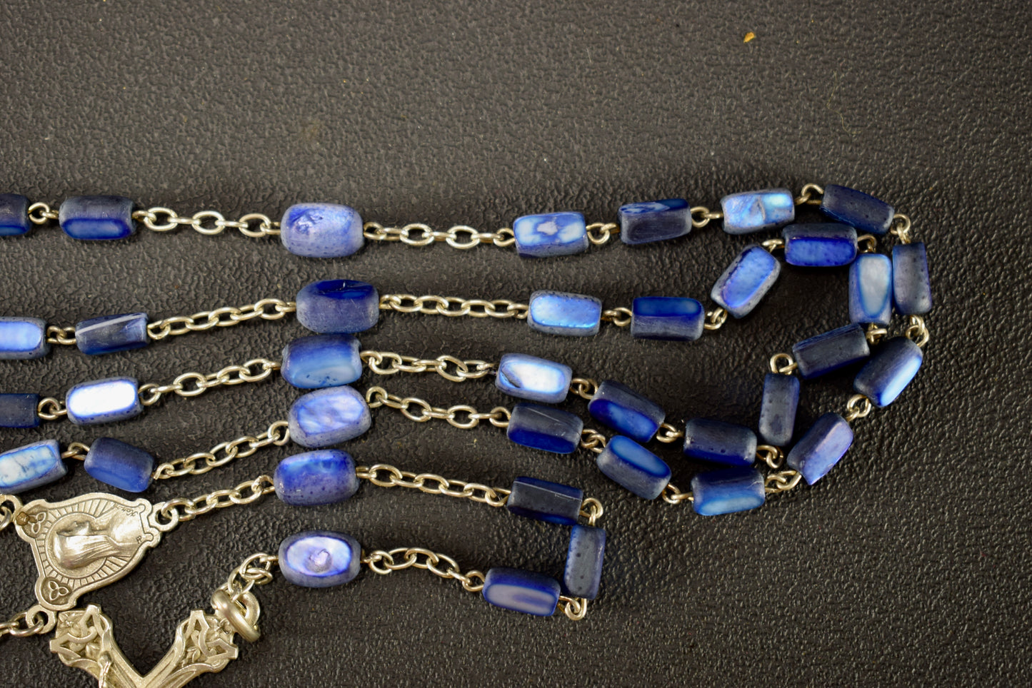 Pearly Blue Rosary