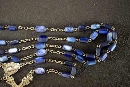Pearly Blue Rosary