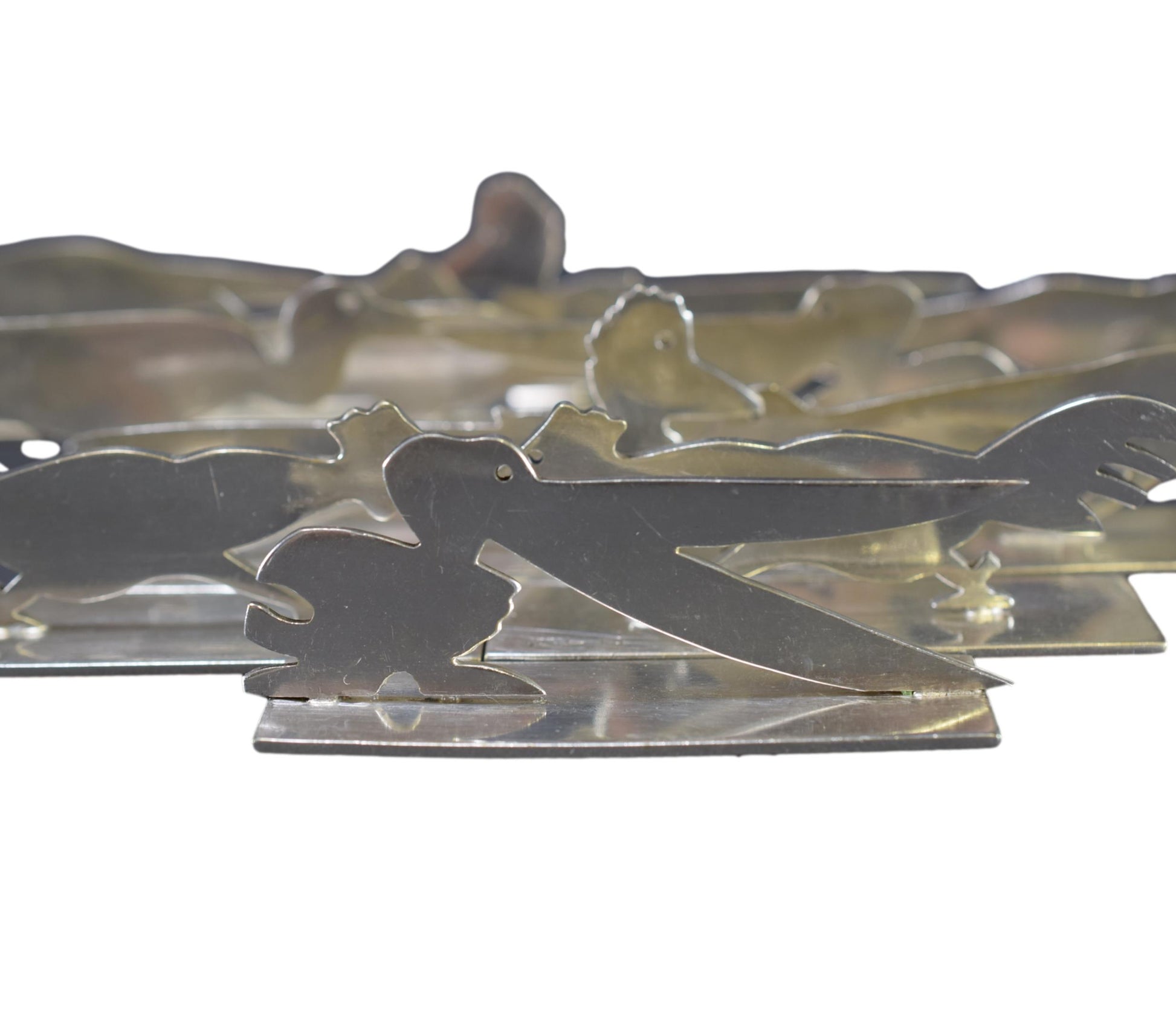 French Art Deco Set Of 11 Birds Animal Knife Rests Holders by YOREL