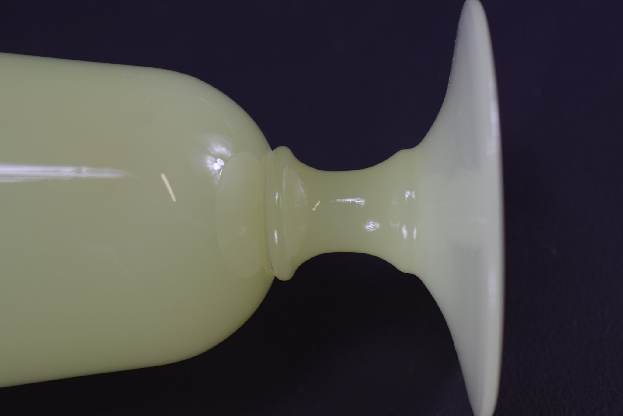 Yellow Vaseline Opaline Vase
