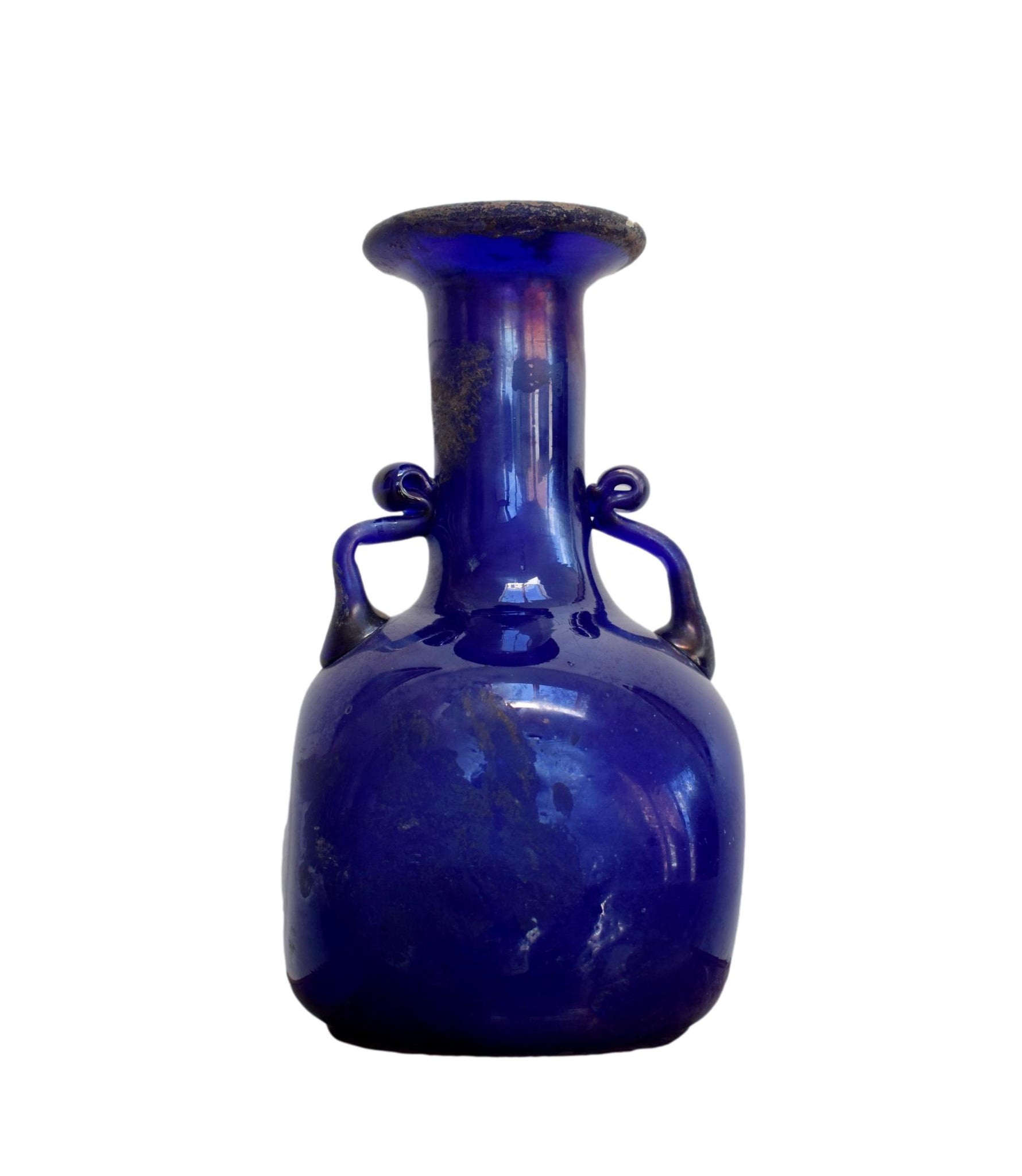 Vintage Cobalt Blue A Scavo Vase Seguso Murano