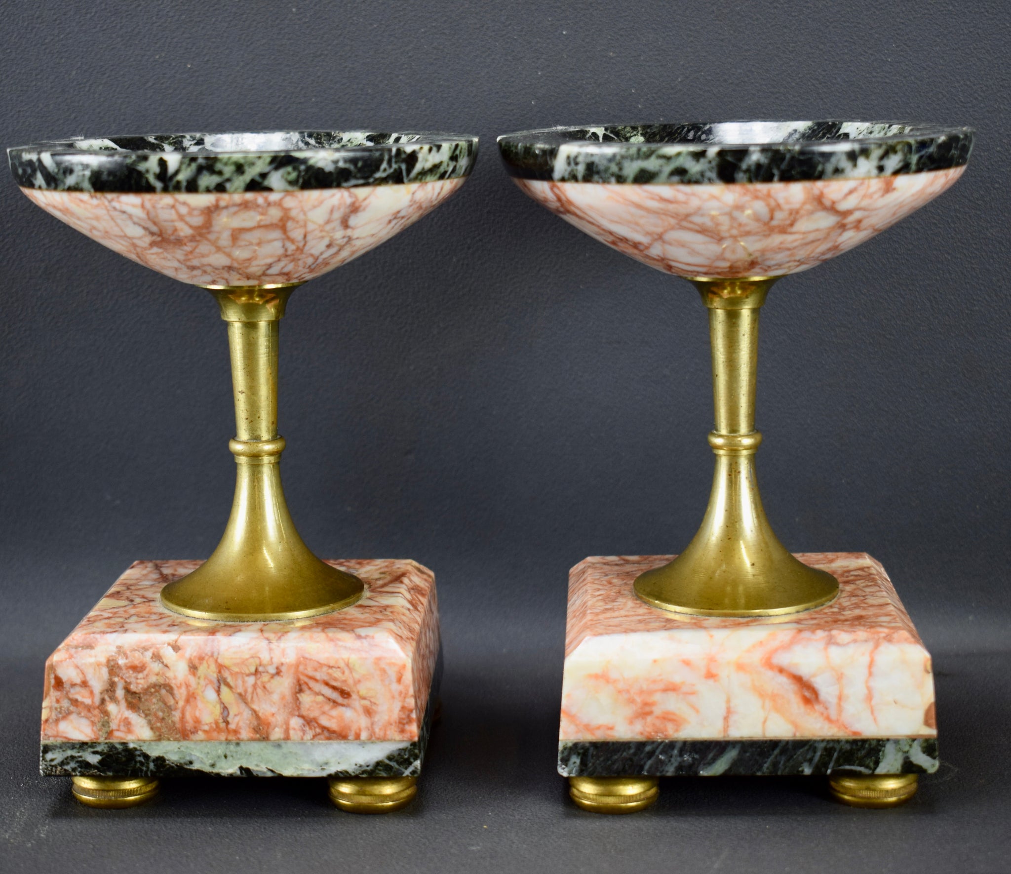 Red and Green Marble Trinket Bowls