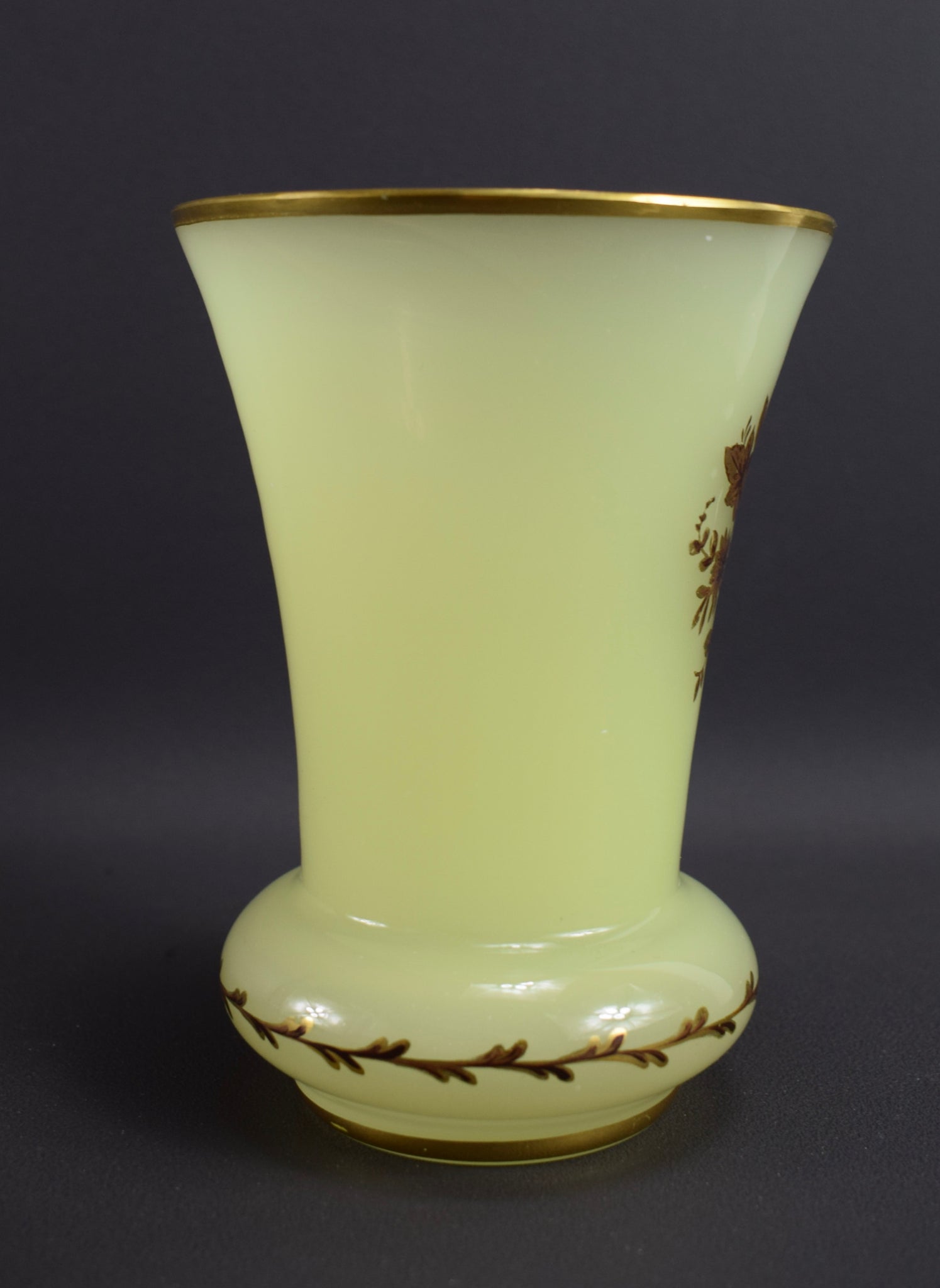 Yellow Milk Opaline Vase