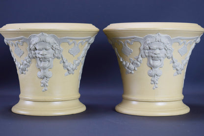 Cache Pots Sarreguemines Jaspe Ware