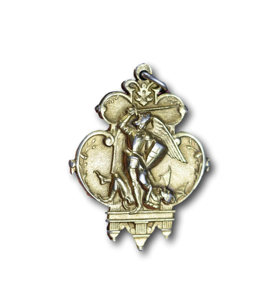 Saint Archangel Michael Against the Dragon Medal Pendant For Men, For Women, Gift for Him, Archangel necklace