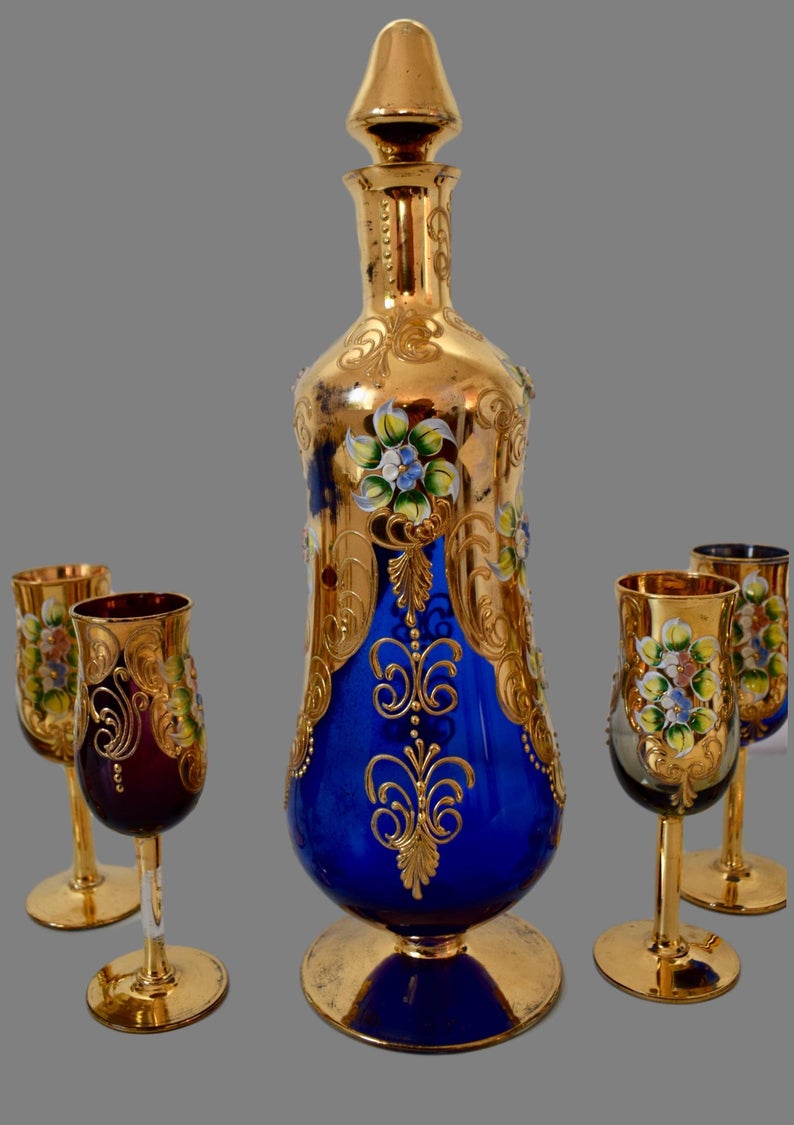 Murano Liquor Mulled Wine Set - Charmantiques