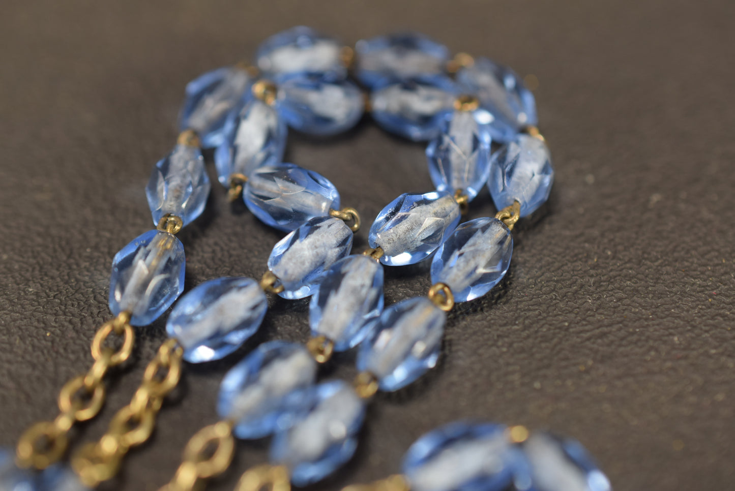 Art Nouveau Blue Rosary