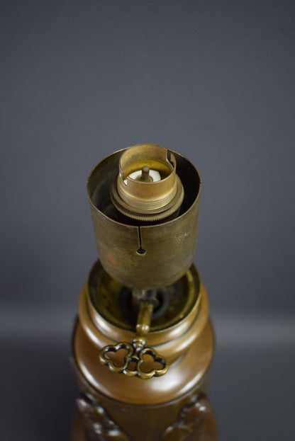 Lampe à Pétrole Bronze Barbedienne