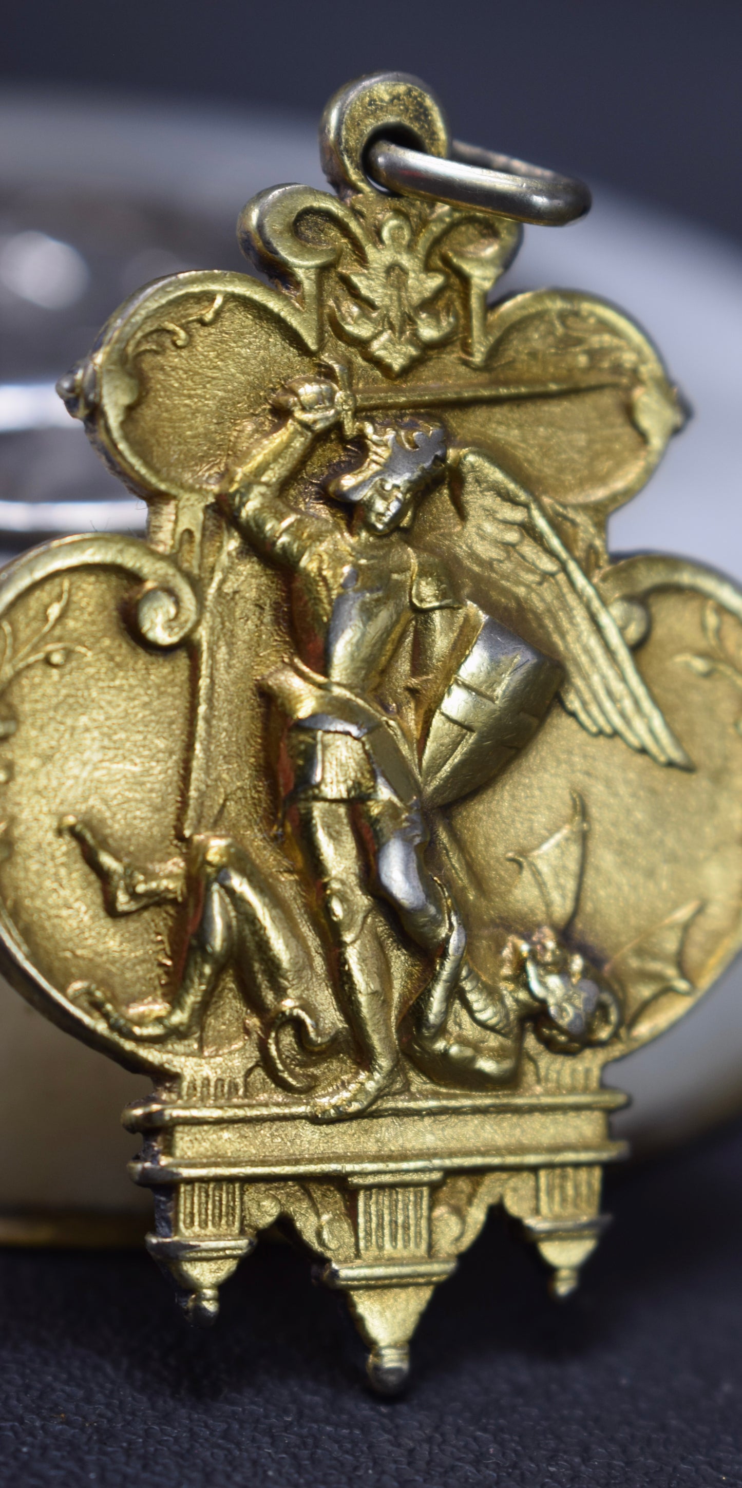 Saint Archangel Michael Against the Dragon Medal Pendant For Men, For Women, Gift for Him, Archangel necklace