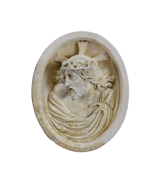 Jesus Christ Carved Meerschaum Wall Pendant Medallion