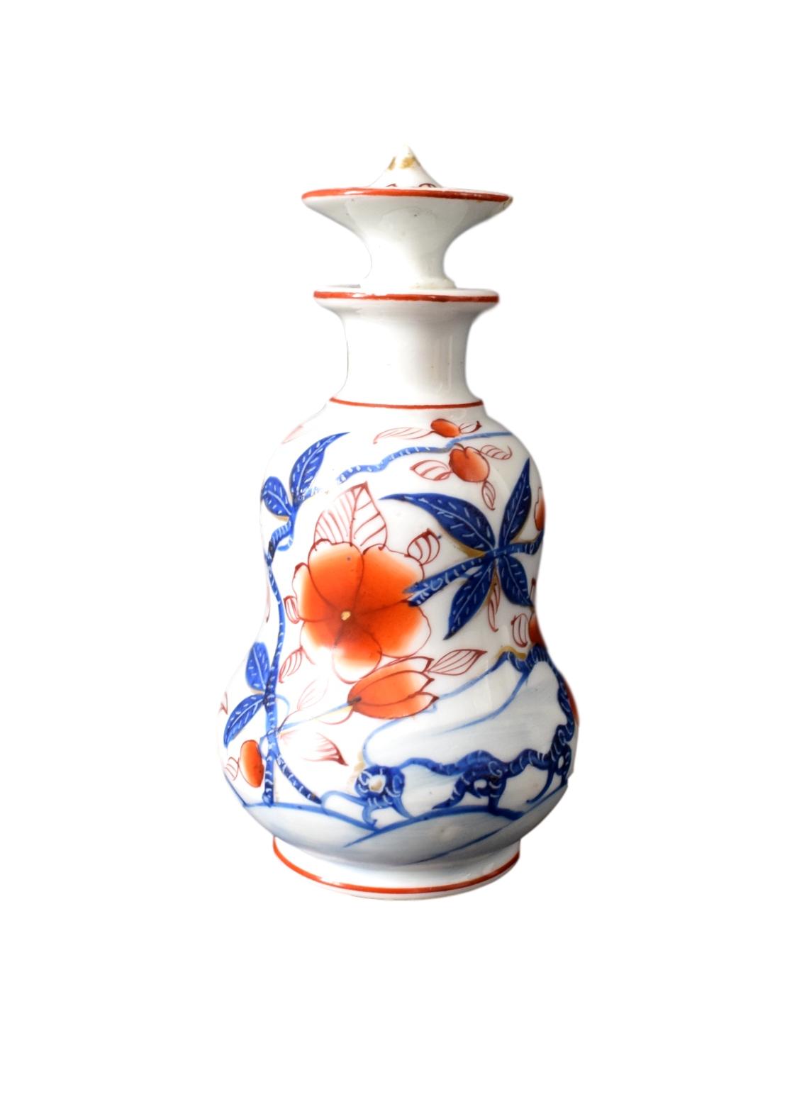 Antique French Bayeux Porcelain Perfume Bottle Langlois Period