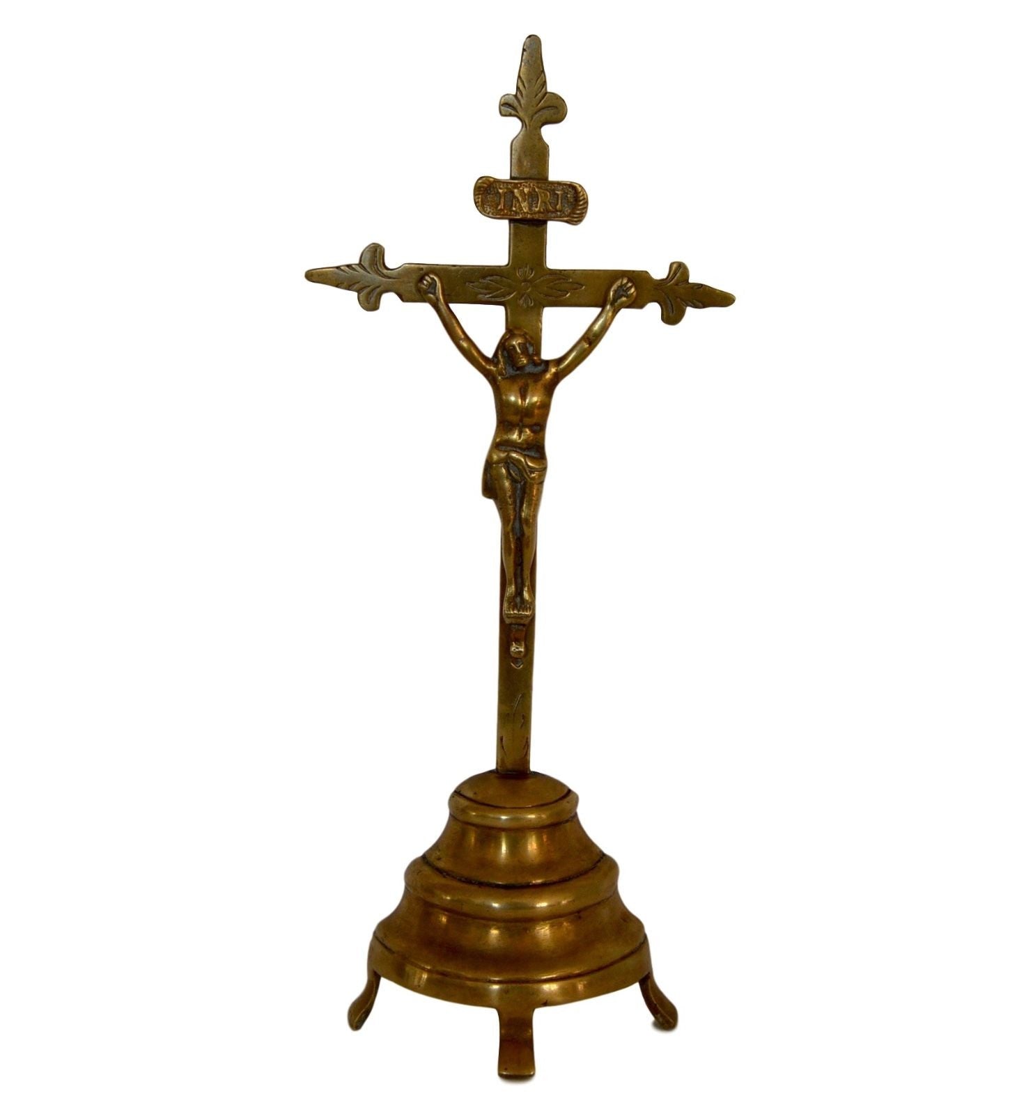 Bronze Altar Crucifix 1800s FREE SHIPPING ! - Charmantiques